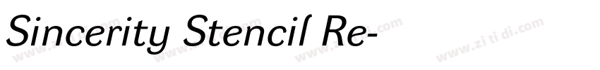 Sincerity Stencil Re字体转换